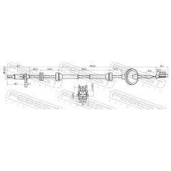 Capteur de vitesse de roue ABS FEBEST 02606-012 pour NISSAN CEFIRO FEBEST