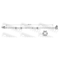Capteur de vitesse de roue ABS FEBEST 02606-019 pour NISSAN OE 47900-9CA5A FEBEST
