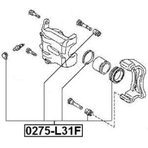 Kit de réparation d'étrier de frein avant FEBEST 0275-L31F pour NISSAN 41001-3SG0A FEBEST