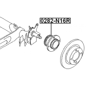 Moyeu de roue arrière FEBEST 0282-N16R pour NISSAN 43200-2F000 FEBEST