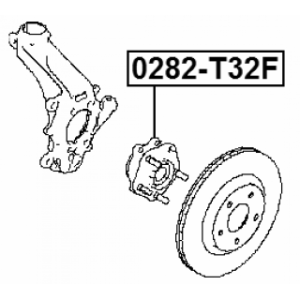 Moyeu de roue avant FEBEST 0282-T32F pour NISSAN X-TRAIL, QASHQAI FEBEST