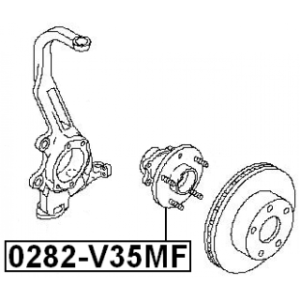 Moyeu de roue avant FEBEST 0282-V35MF pour NISSAN, INFINITI 40202-AL500 FEBEST