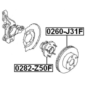 Moyeu de roue avant FEBEST 0282-Z50F pour NISSAN 40202-9HC0A FEBEST