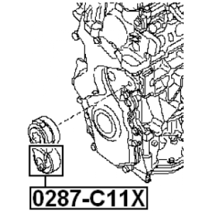 Kit de tendeur de poulie FEBEST 0287-C11X pour NISSAN 11955-ET000 FEBEST