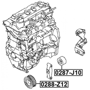 Poulie de tension FEBEST 0287-J10 pour RENAULT, NISSAN, DACIA 11927-1HC0A FEBEST