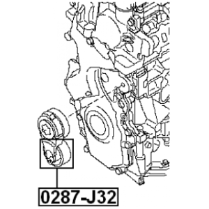 Kit de tendeur de poulie FEBEST 0287-J32 pour RENAULT, NISSAN, INFINITI 11955-1CA0A FEBEST