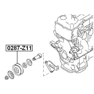 Tendeur de poulie FEBEST 0287-Z11 pour NISSAN 11925-AX00A FEBEST