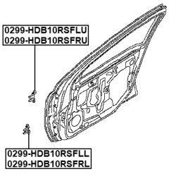 Charnières de porte FEBEST 0299-HDB10RSFRL pour NISSAN ALMERA FEBEST