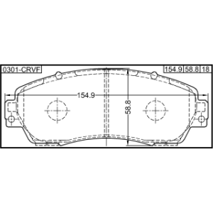 Kit de plaquettes de frein avant FEBEST 0301-CRVF pour HONDA, ACURA 45022-SHJ-405 FEBEST