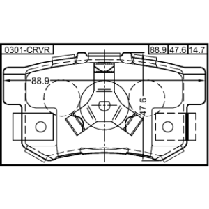 Kit de plaquettes de frein arrière FEBEST 0301-CRVR pour HONDA, ACURA 06430-S9A-000 FEBEST