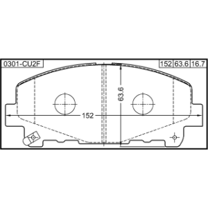 Kit de plaquettes de frein avant FEBEST 0301-CU2F pour ACURA TSX FEBEST