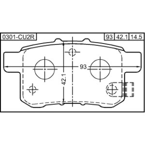 Kit de plaquettes de frein arrière FEBEST 0301-CU2R pour HONDA, ACURA ACCORD, RDX FEBEST