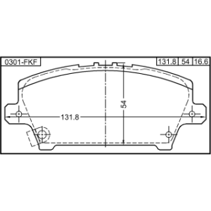 Kit de plaquettes de frein avant FEBEST 0301-FKF pour HONDA CIVIC FEBEST