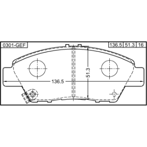 Kit de plaquettes de frein avant FEBEST 0301-GEF pour HONDA 45022-SZT-G00 FEBEST