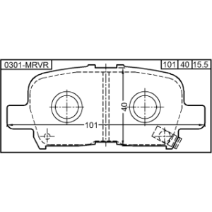 Kit de plaquettes de frein arrière FEBEST 0301-MRVR pour HONDA, ACURA 06430-S3V-A00 FEBEST