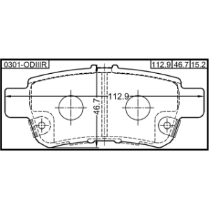 Kit de plaquettes de frein arrière FEBEST 0301-ODIIIR pour HONDA ODYSSEY FEBEST