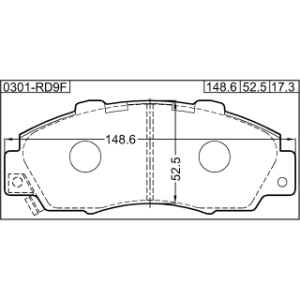 Kit de plaquettes de frein avant FEBEST 0301-RD9F pour HONDA, ACURA 06450-S0A-J00 FEBEST