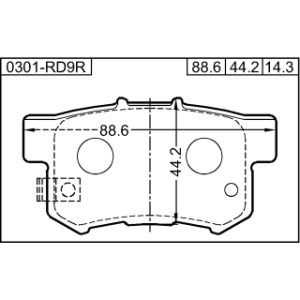 Kit de plaquettes de frein arrière FEBEST 0301-RD9R pour HONDA, SUZUKI, ACURA, FIAT FEBEST