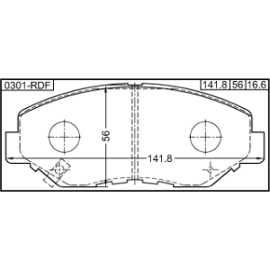 Kit de plaquettes de frein avant FEBEST 0301-RDF pour HONDA 06450-S9A-A00 FEBEST