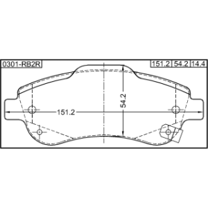 Kit de plaquettes de frein avant FEBEST 0301-REF pour HONDA CR-V FEBEST