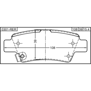 Kit de plaquettes de frein arrière FEBEST 0301-RER pour HONDA CR-V FEBEST