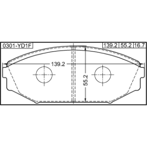 Kit de plaquettes de frein avant FEBEST 0301-YD1F pour HONDA, ACURA MDX, ODYSSEY FEBEST