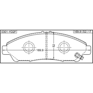 Kit de plaquettes de frein avant FEBEST 0301-YD2F pour HONDA, ACURA PILOT, MDX FEBEST