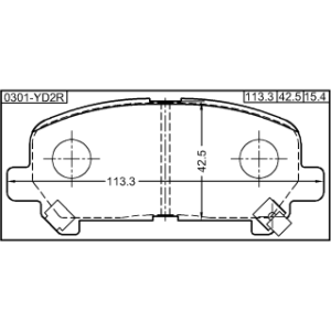 Kit de plaquettes de frein arrière FEBEST 0301-YD2R pour ISUZU, HONDA, ACURA 43022-STX-A00 FEBEST