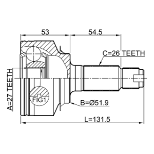Joint homocinétique extérieur FEBEST 0310-CITYAT pour HONDA 44014-TF6-N01 FEBEST