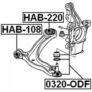 Rotule de bras avant FEBEST 0320-ODF pour HONDA ODYSSEY FEBEST