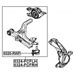 Rotule FEBEST 0320-RWF pour HONDA ACCORD, CIVIC OE 06510-TBA-A00 FEBEST