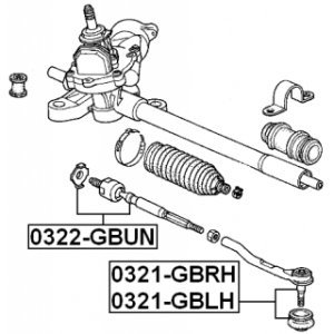 Embout de biellette de direction droit FEBEST 0321-GBRH pour HONDA MOBILIO FEBEST