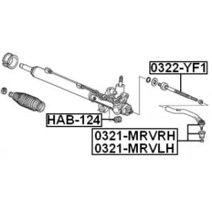 Embout de biellette de direction gauche FEBEST 0321-MRVLH pour ACURA, HONDA PILOT, MDX FEBEST