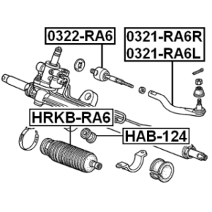 Embout de biellette de direction gauche FEBEST 0321-RA6L pour HONDA 53560-S4X-003 FEBEST