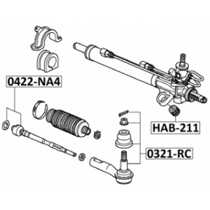 Embout de biellette de direction FEBEST 0321-RC pour HONDA ODYSSEY FEBEST