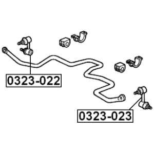 Biellette de barre stabilisatrice avant gauche FEBEST 0323-023 pour MAZDA et plus encore... FEBEST