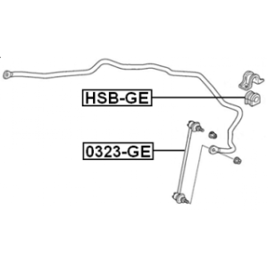 Biellette de barre stabilisatrice avant FEBEST 0323-GE pour HONDA 51320-TF0-003 FEBEST