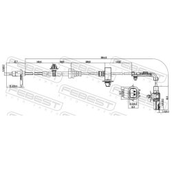 Capteur de vitesse de roue ABS FEBEST 03606-002 pour HONDA CR-V FEBEST