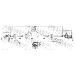 Capteur de vitesse de roue ABS FEBEST 03606-003 pour ACURA, HONDA FEBEST