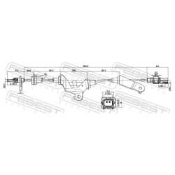 Capteur de vitesse de roue ABS FEBEST 03606-004 pour ACURA, HONDA FEBEST