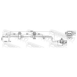 Capteur de vitesse de roue ABS FEBEST 03606-007 pour HONDA CIVIC FEBEST