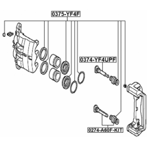 Axe de coulissement d'étrier avant FEBEST 0374-YF4UPF pour NISSAN et plus encore... FEBEST