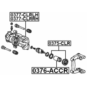 Kit de réparation d'étrier de frein arrière FEBEST 0375-CLR pour NISSAN, HONDA 43018-S1A-E01 FEBEST