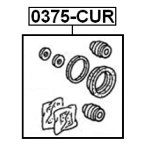 Kit de réparation d'étrier de frein arrière FEBEST 0375-CUR pour HONDA, ACURA 01473-SZ3-A00 FEBEST