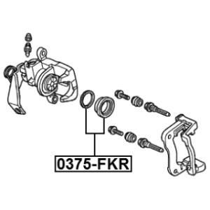 Rear Brake Caliper Repair Kit FEBEST 0375-FKR OE Ref 43012-SMG-E02 FEBEST