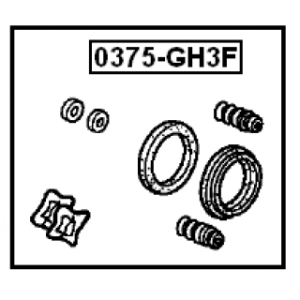 Front Brake Caliper Repair Kit FEBEST 0375-GH3F OE Ref 01463-S87-A01 FEBEST