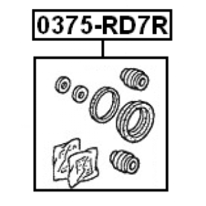 Kit de réparation d'étrier de frein arrière FEBEST 0375-RD7R pour HONDA, ACURA 01473-SP0-000 FEBEST