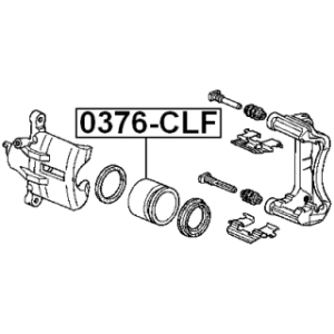 Piston d'étrier de frein avant FEBEST 0376-CLF pour HONDA, ACURA 45216-SM4-003 FEBEST