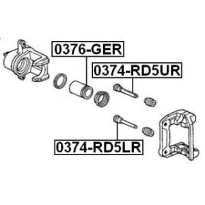 Piston d'étrier de frein arrière FEBEST avec mécanisme 0376-GER pour HONDA, ACURA FEBEST