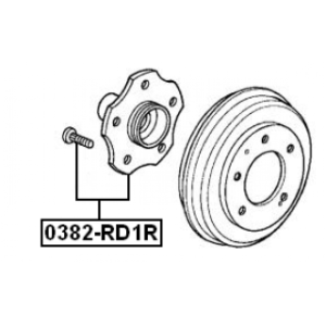 Moyeu de roue arrière FEBEST 0382-RD1R pour HONDA CR-V OE 42210-S10-A00 FEBEST